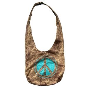 Boho Peace Sign Shoulder Bag